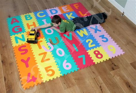 Abc 123 Alphabet Tiles Numbers Jigsaw Puzzle Soft Foam Play Floor Mats