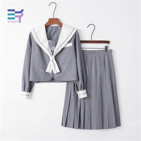 Sanchi Original Orthodox Jk Uniform Gray One Japanese Sailor School