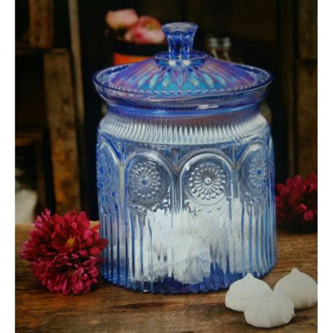 The Pioneer Woman Adeline Glass Canisterblue Shopee Philippines