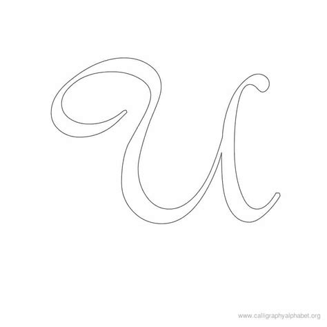 Jackson's background in calligraphy has shaped his lettering style, with fluid and graceful curves, bold style choices, and a keen eye for aesthetics. Calligraphy Alphabet U | Alphabet U Calligraphy Sample Styles