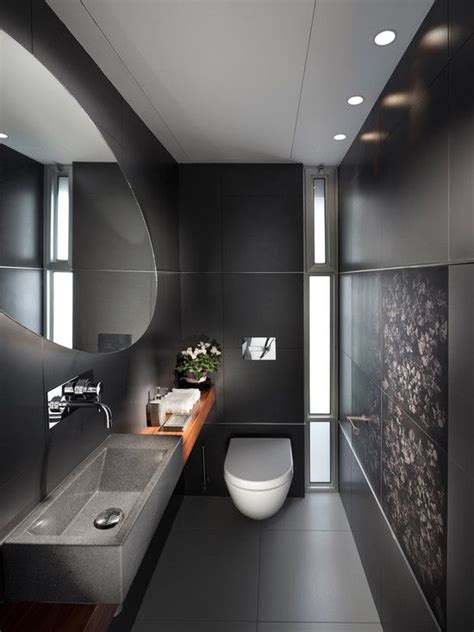 Bachelor Bathroom Banheiros Pequenos Modernos Banheiros Escuros