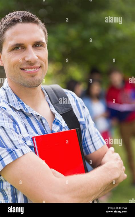 Happy Student Smiling At Camera Outside On Campus Stock Photo Alamy