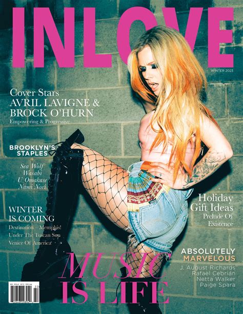 Avril Lavigne Inlove Magazine Celebrity Fashion Lifestyle Magazine