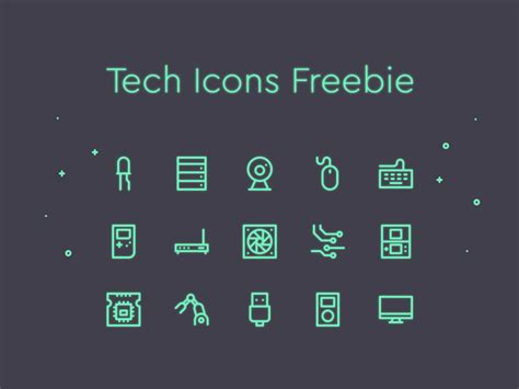 Tech Icon Set By Epiccoders Epicpxls