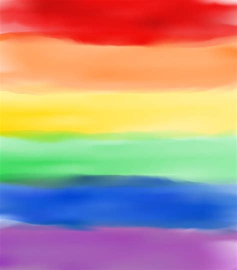 Rainbow Watercolor Illustration For Lgbt Pride Flag Or Background