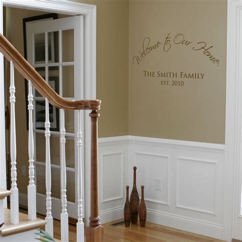 Guest bedroom wall quote and decals. Welcome to Our Home - Personalized - Monogram - Family ...