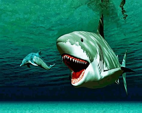 Megalodon Shark 5d Diamond Painting