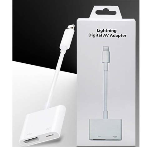 Pin Lightning To Digital Av Adapter Hdmi Cable Convert For Iphone