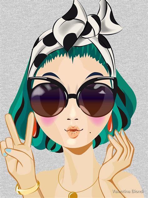 Girl With Sunglasses T Shirt By Valebmolly Redbubble Digital