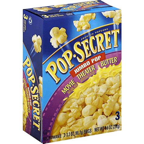 Pop Secret Jumbo Pop Popcorn Premium Microwave Movie Theater Butter