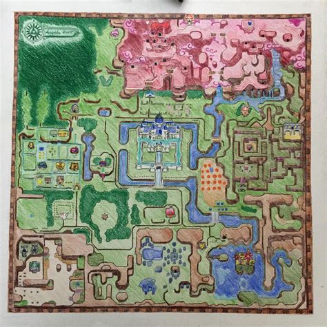 I Drew The Entire Hyrule Map From A Link Between Worlds Zelda