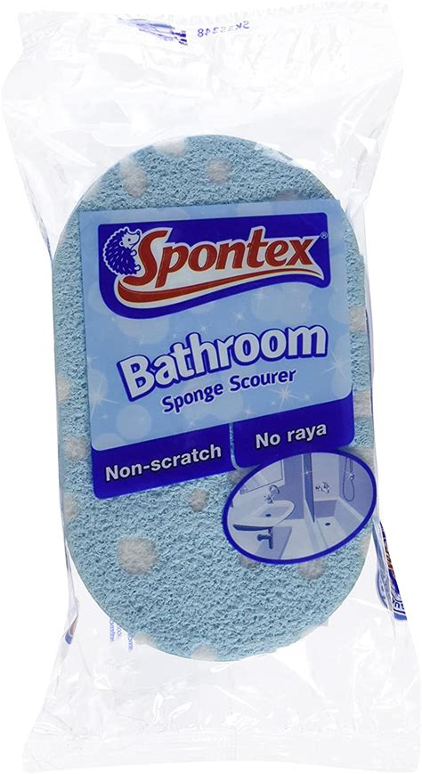 Spontex Bathroom Sponge Scourer Pack Of 10 Uk Grocery
