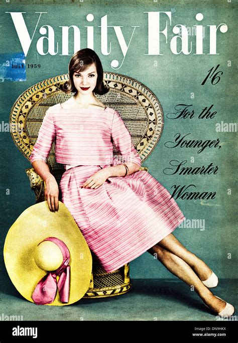 1950s Vanity Fair Cover Vintage Original Womens Fashion Magazine Stock