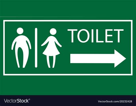 Toilet Signage Royalty Free Vector Image Vectorstock