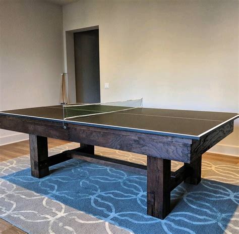 Heres The Same Pool Table With The Ping Pong Conversion Top Installed
