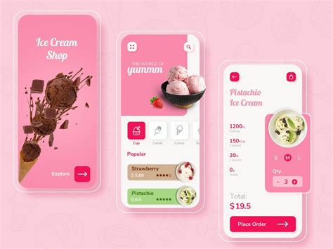 Ice Cream App Design On Inspirationde