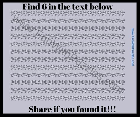 Eye Test Hidden Numbers Picture And Visual Brain Teasers