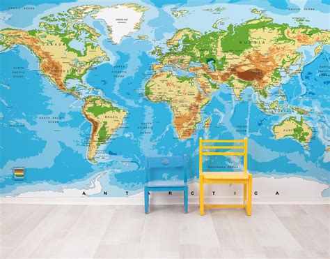 Giant World Map For Wall Map