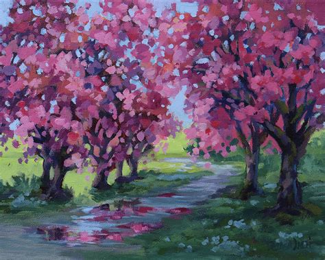Wet Spring Painting By Karen Ilari Fine Art America
