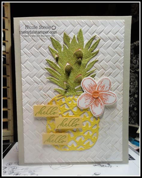 Hello Pineapple Card Cased From Sale A Bration Catalog With Tropical