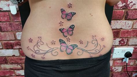 Butterfly Lower Back Custom Design Paw Print Tattoo Infinity Tattoo