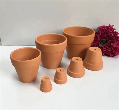 Clay White Mini Pot Clay Pots Round Mini Terracotta Pots With Saucer