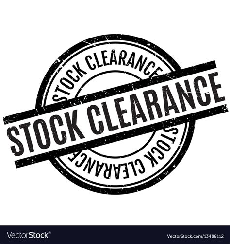 Stock Clearance Rubber Stamp Royalty Free Vector Image