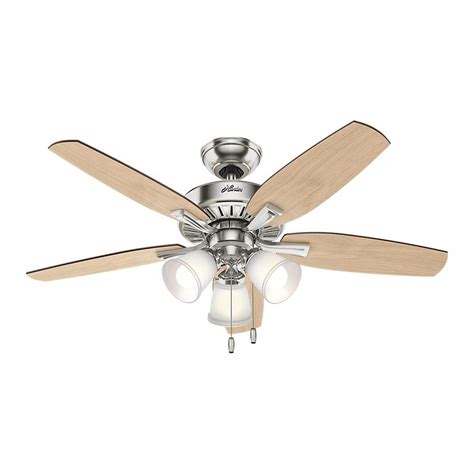 Oasis 48 inch five blade indoor outdoor ceiling fan the, hunter oakfor 48 in led indoor fresh white ceiling fan with light kit, us 203 0 48 inch wood reverse ceiling fans wooden remote control fan silence wood 3 blades 220v 24w for living room in ceiling fans from lights. Hunter Oakfor 48 in. LED Indoor Brushed Nickel Ceiling Fan ...