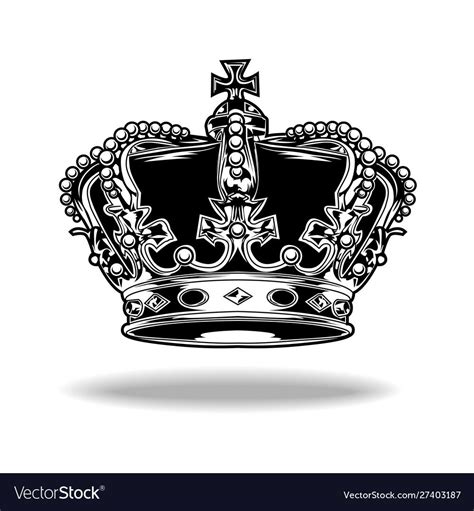 Black King Crown Drawing