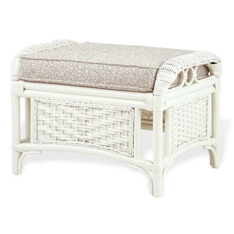 Maybe you would like to learn more about one of these? SK New Interiors Alexa Ottoman White Color Natural Rattan ...