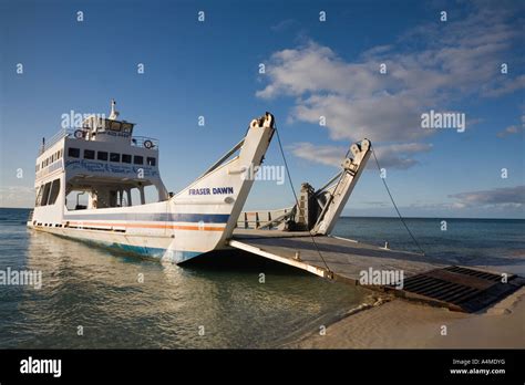 Fraser Island Ferry Fraser Island Queensland Australia Stock Photo