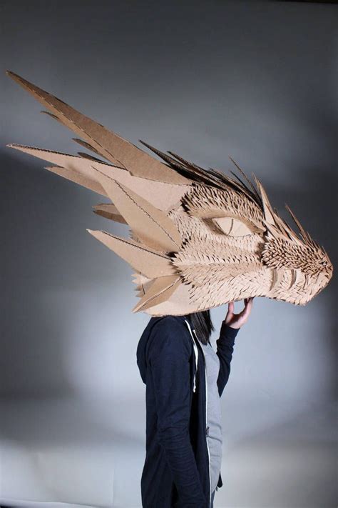 Cardboard Dragon Head Template