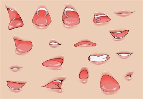 A Collection Of Mouths By Doublezip On Deviantart In 2020 Drawing
