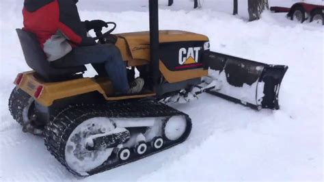 Mini Cat Challenger Tractor Snowplow Youtube