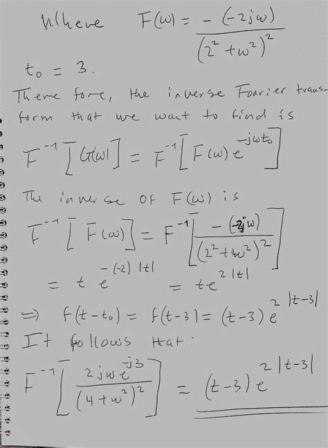 Solved Find The Inverse Fourier Transform Of The Following Course Hero