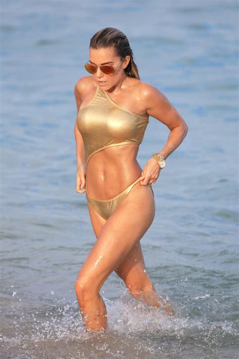Sylvie Meis In Gold Swimsuit 2018 35 Gotceleb