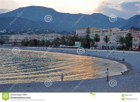 Menton In The Rays Of The Setting Sun France Editorial Photography