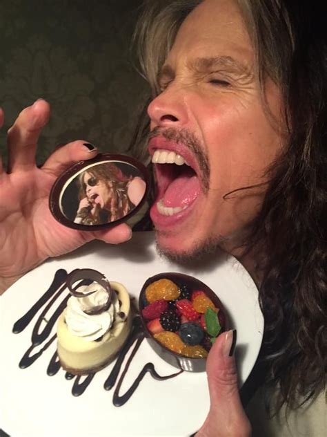 Steven Tyler At The Foreverglades Gala Eating A Little Cake With His Big Mouthim Just