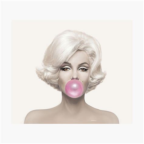 Marilyn Monroe Blowing Bubblegum Photographic Print By