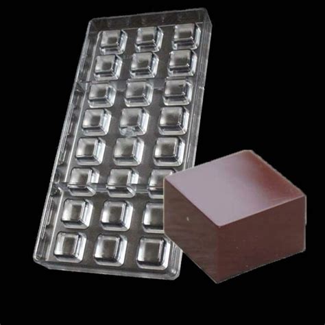 Cavities Square Chocolate Mould Polycarbonate Candy Tray Jelly Mold Hard Injection PC