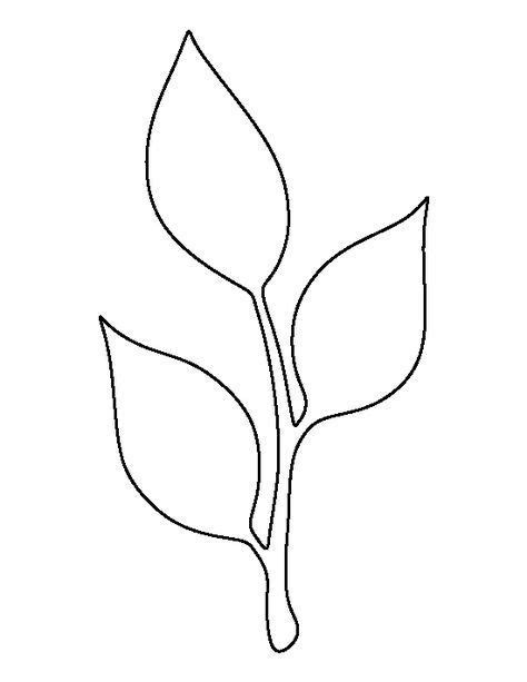 Stem And Leaf Pattern Use The Printable Outline For Crafts Creating