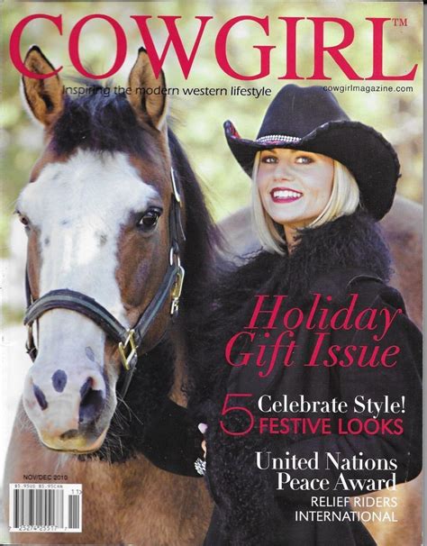 Cowgirl Magazine Holiday T Issue Festive Style Relief Riders