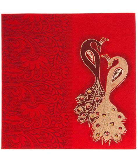 175+ modern hindu wedding invitation designs. Sevenpromises Red Hindu Wedding Card With Stone Studded ...