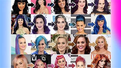 A Guide To Katy Perrys Hair Colour In Every Shade Of The Rainbow