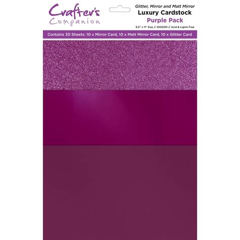 Luxury Cardstock Pack 30 Ct Purple
