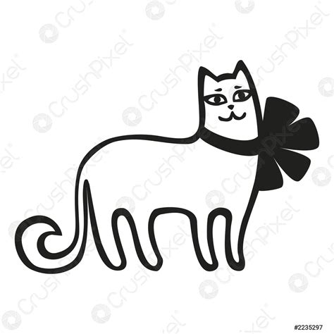 Funny Cats Set Black Cats Silhouette Collections Cartoon Style Stock Vector 2235297 Crushpixel