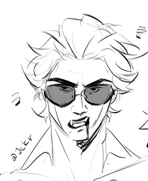 A Drawing Of A Man With Sunglasses On His Face