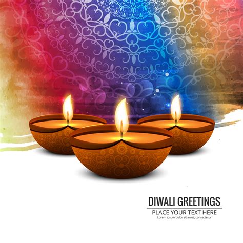Happy Diwali Diya Oil Lamp Festival Background Illustration 250575