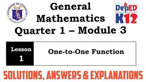 General Mathematics Grade 11 Quarter 1 Module 4 Answer Key Trik