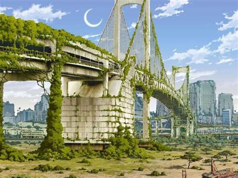 new york fantasy | Bridge in New York City overgrown ...